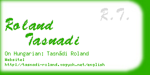 roland tasnadi business card
